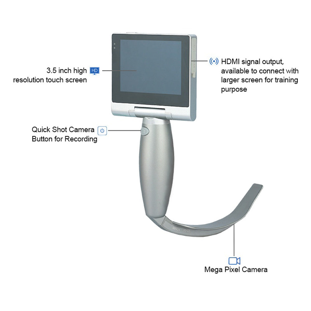 Newscope Video Laryngoscope with 9 Reusable Blades portable digital intubation Video Laryngoscope
