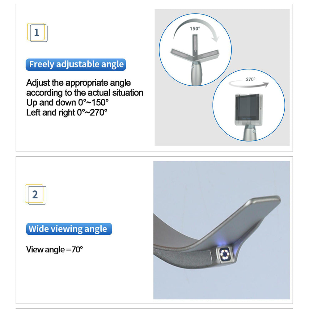 Newscope Video Laryngoscope with 9 Reusable Blades portable digital intubation Video Laryngoscope