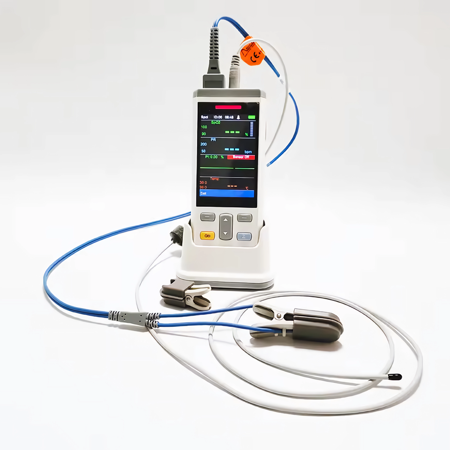 Handheld Patient Monitor SpO2 TEMP Patient Vital Sign Monitor 3.5 Inch TFT Color Screen