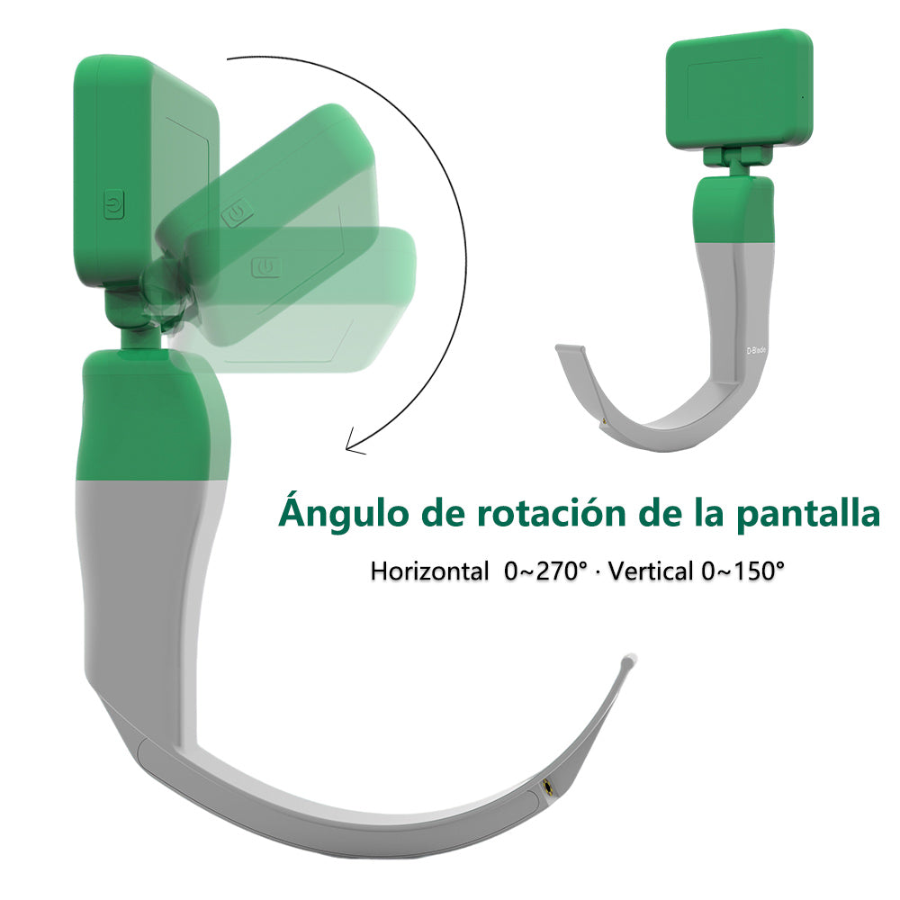 Anesthesia Video Laryngoscope Including 3.5-inch Touchscreen Display and 6 Blades