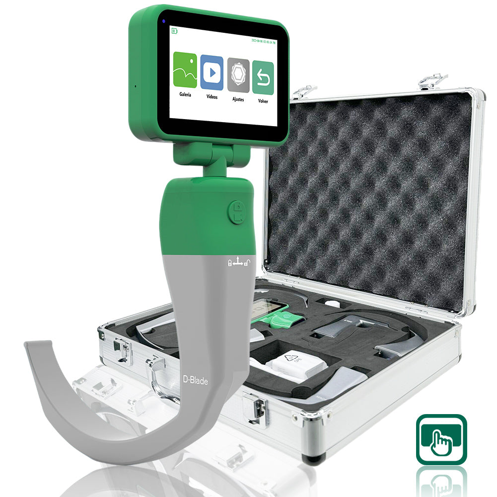 Anesthesia Video Laryngoscope Including 3.5-inch Touchscreen Display and 6 Blades