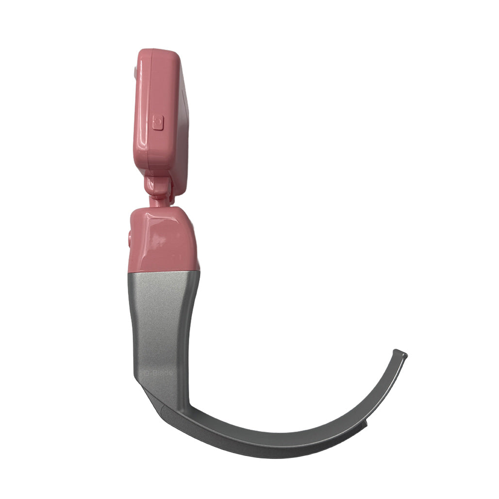 Pink Display Reusable Video Laryngoscope for Intubation, 3.5 inch Display with 6 Blades Optional（Pink）